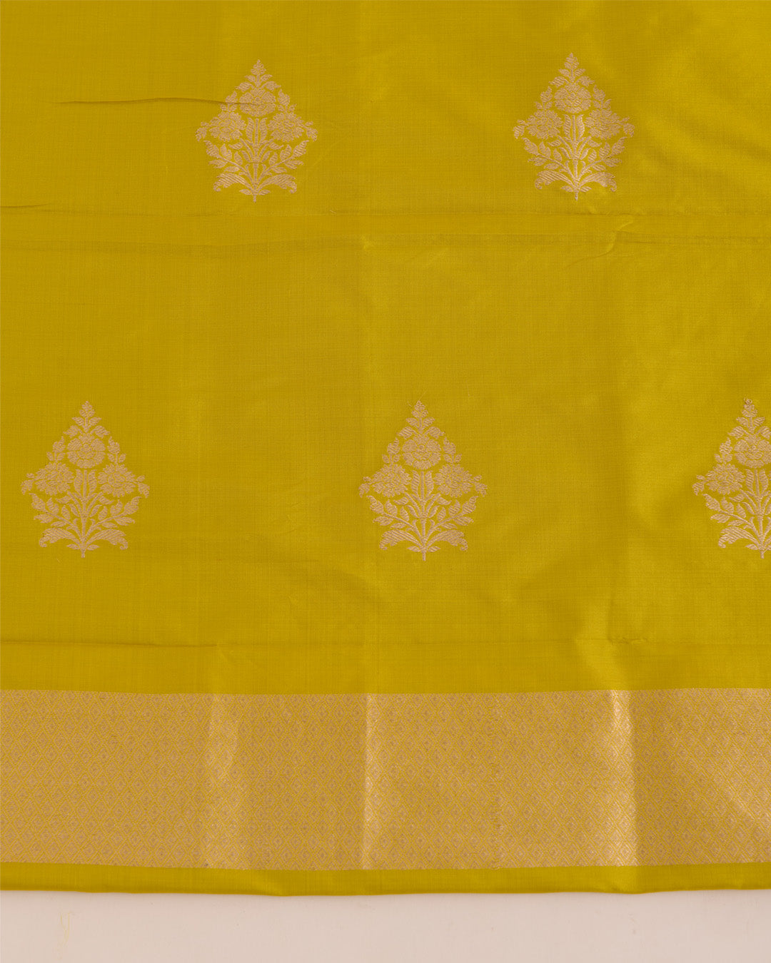 Lime Green Pure Silk Hand Woven Suit with Dupatta & Silk Bottom | Vandana Fabrics