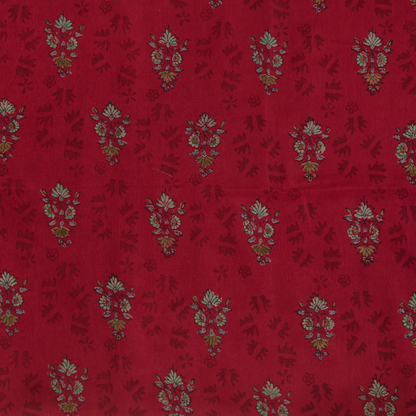 Maroon Pure Crepe Printed Suit with Georgette Dupatta