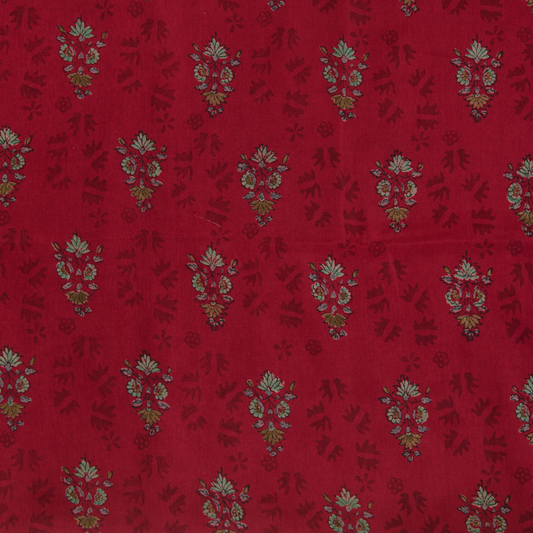 Maroon Pure Crepe Printed Suit with Georgette Dupatta