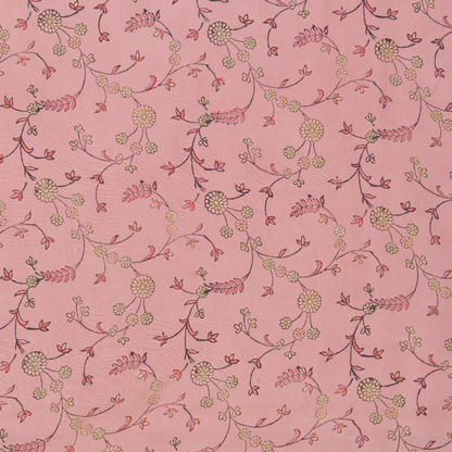 Pastel Pink Pure Crepe Printed Suit with Georgette Dupatta