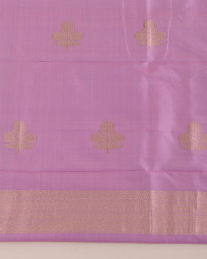 Pink Pure Silk Handwoven Suit with Organza Tissue Dupatta