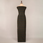 Raw Silk Ikat Fabric in Black for garments