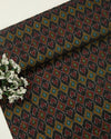 Charcoal Raw Silk Ikat Fabric