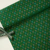 Green Raw Silk Ikat Fabric