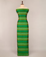 Green Raw Silk Ikat Fabric