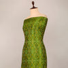 Mehendi Green Raw Silk Ikat Fabric