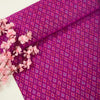 Magenta Raw Silk Ikat Fabric