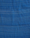 Raw Silk Midnight Blue Fabric with Silver Zari Strips & Satin Border