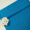 Peacock Blue Raw Silk Ikat Fabric