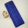 Royal Blue Raw Silk Ikat Fabric