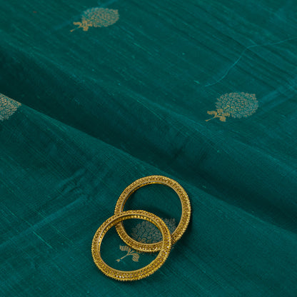 Rama Raw Silk Handloom Mina Butta Fabric