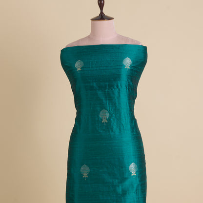 Rama Raw Silk Handloom Mina Butta Fabric