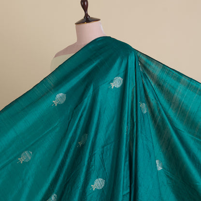 Rama Raw Silk Handloom Mina Butta Fabric