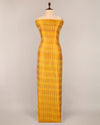Yellow Raw Silk Ikat Fabric