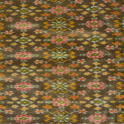 Antique Gold Silk Tissue Ikat Patola Fabric