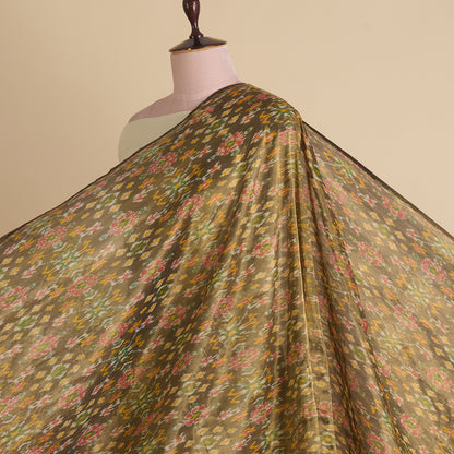 Antique Gold Silk Tissue Ikat Patola Fabric