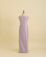 Cement Grey Silk Buta Woven Brocade Fabric