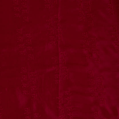 Dark Maroon Satin Dupion Thread Shlok Embroidery Fabric