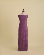 Slub Silk Thread Geometric Embroidery Fabric – Dusty Onion Pink