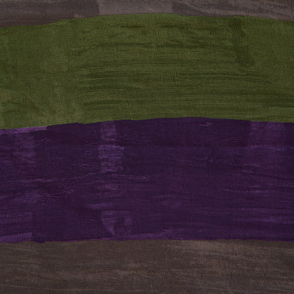 Green Purple Slub Silk Digital Printed Multi Patta Fabric