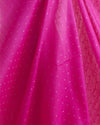 Hot Pink Spun Tussar G/S Zari Buta Woven Fabric