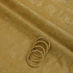 Light Green Slub Silk Geometric Embroidered Fabric