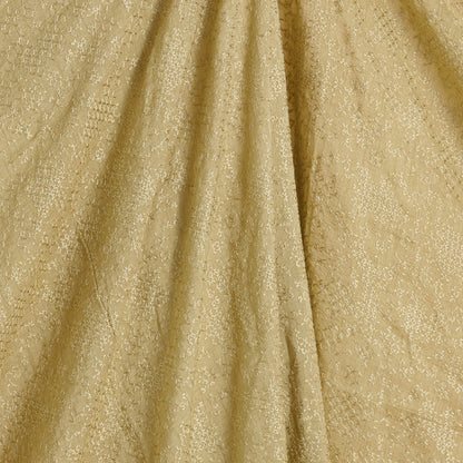 Mehendi Green Slub Silk Chawal Taka Embroidery