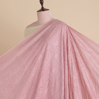Onion Pink Slub Silk Chawal Taka Embroidery