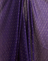 Purple Spun Tussar G/S Zari Buta Woven Fabric