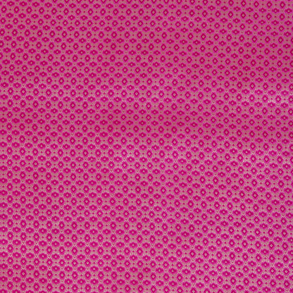 Rani Pink Silk Alfi Buta Woven Fabric