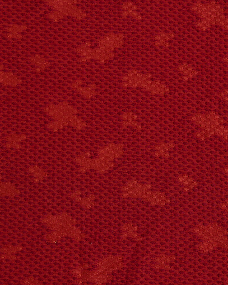 Red Maroon Satin Dupion Fabric with Snake Resham Embroidery