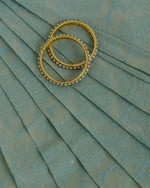 Sea Green Semi Organza Tissue Lucknowi Buta with Sequins