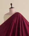 Wine Satin Dupion Geometric Embroidery Fabric