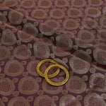 Burgundy Satin Mina Brocade Buta Fabric