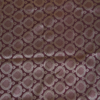 Burgundy Satin Mina Brocade Buta Fabric