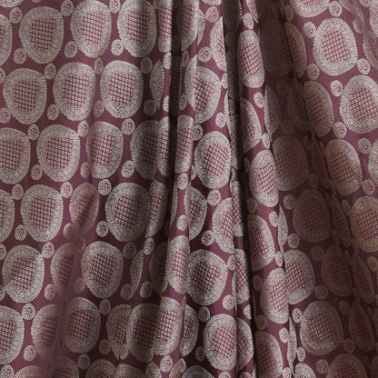 Burgundy Satin Mina Brocade Buta Fabric