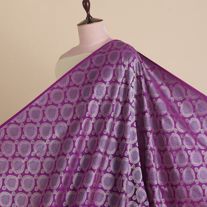 Dark Purple Satin Mina Brocade Buta