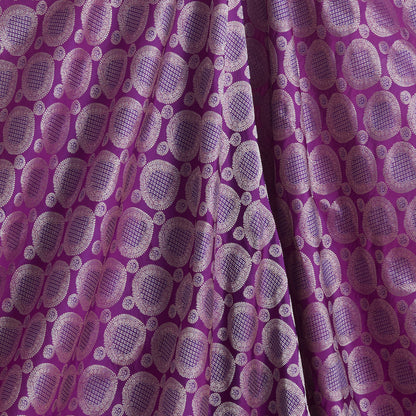 Dark Purple Satin Mina Brocade Buta