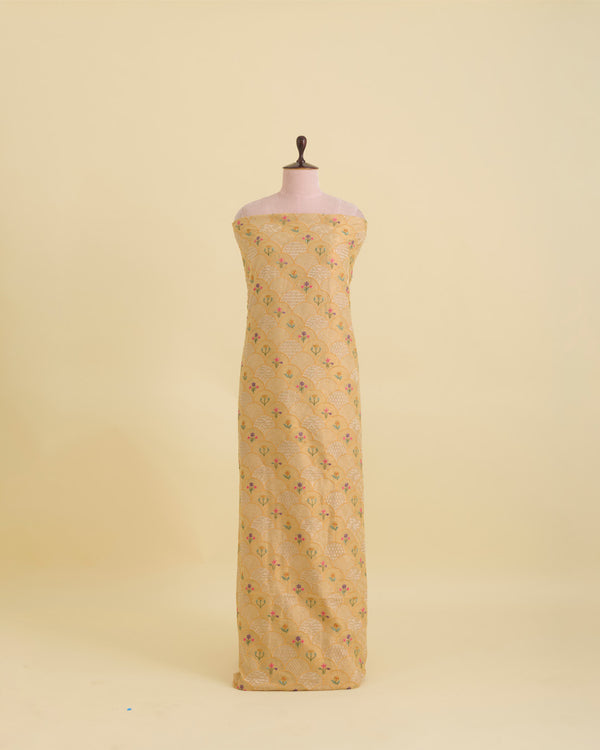 Light Yellow Silk Cotton Tissue Multi