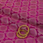 Magenta Blue Satin Mina Brocade Buta