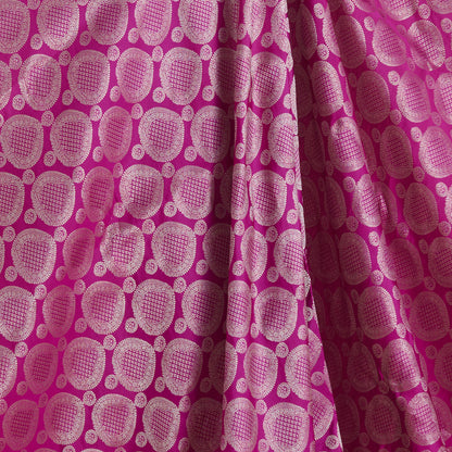 Magenta Blue Satin Mina Brocade Buta