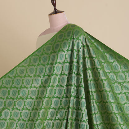 Parrot Green Satin Mina Brocade Buta