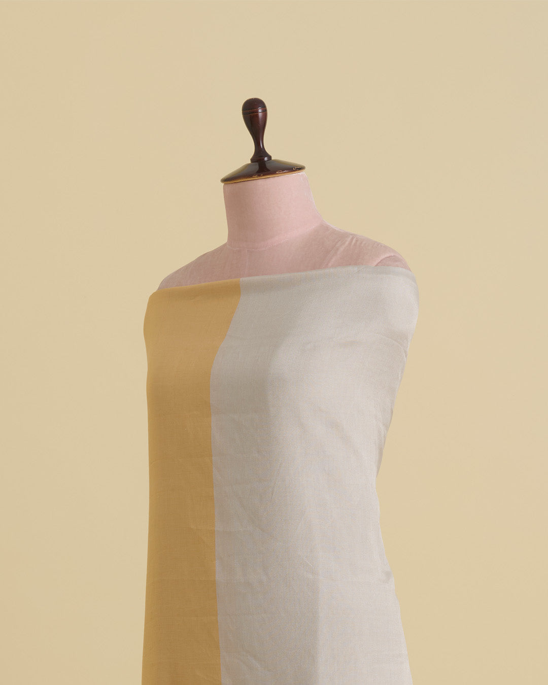 Silk Tissue Half Silver Gold Fabric