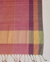 Red Silk Tissue Multi Stripes Dupatta