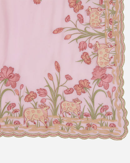 Lilac Semi Georgette Dupatta with Kashmiri Work