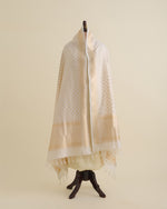 Natural Silk Hand Woven Gold Buta Dupatta