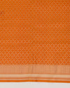 Orange Silk Hand Woven Gold Buta Dupatta