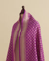 Purple Silk Handwoven Gold Buta Dupatta