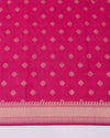 Pink Silk Hand Woven Gold Buta Dupatta