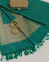 Rama  Silk Hand Woven Gold Buta Dupatta